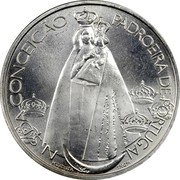 Portugal 1000 Escudos 350th Anniversary Coronation of Our Lady of Conception 1996 INCM KM# 696 N.S.DA CONCEICÃO PADROEIRA DE PORTUGAL H.BATISTA INCM coin reverse Portugal 1000 Escudos 350th Anniversary Coronation of Our Lady of Conception 1996 INCM KM# 696 N.S.DA CONCEICÃO PADROEIRA DE PORTUGAL H.BATISTA INCM coin reverse