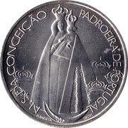 Portugal 1000 Escudos 350th Anniversary Coronation of Our Lady of Conception ND Proof KM# 696a N.S.DA CONCEICÃO PADROEIRA DE PORTUGAL H.BATISTA INCM coin reverse