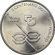 Portugal 1000 Escudos Bicentenary of Public Credit 1997 INCM KM# 703 II CENTENÁRIO DO CRÉDITO PÚBLICO INCM IGCP coin reverse Portugal 1000 Escudos Bicentenary of Public Credit 1997 INCM KM# 703 II CENTENÁRIO DO CRÉDITO PÚBLICO INCM IGCP coin reverse