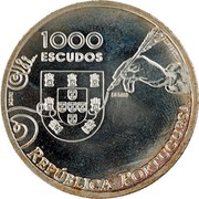 Portugal 1000 Escudos Diogo de Couto. Pattern 2001 INCM 1000 ESCUDOS ENSAIO INCM REPÚBLICA PORTUGUESA VITOR SANTOS coin obverse Portugal 1000 Escudos Diogo de Couto. Pattern 2001 INCM 1000 ESCUDOS ENSAIO INCM REPÚBLICA PORTUGUESA VITOR SANTOS coin obverse