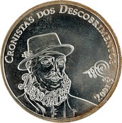 Portugal 1000 Escudos Diogo de Couto. Pattern 2001 INCM CRONISTAS DOS DESCOBRIMENTOS DIEGO DO COUTO 2001 coin reverse Portugal 1000 Escudos Diogo de Couto. Pattern 2001 INCM CRONISTAS DOS DESCOBRIMENTOS DIEGO DO COUTO 2001 coin reverse