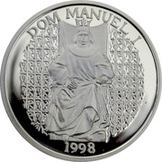 Portugal 1000 Escudos Dom Manuel I 1998 Proof KM# 713a DOM MANUEL I 1998 coin reverse