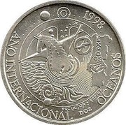 Portugal 1000 Escudos International Year of the Oceans Expo 98 1998 KM# 707 1998 ANO INTERNACIONAL DOS OCEANOS EXPO'98 coin reverse Portugal 1000 Escudos International Year of the Oceans Expo 98 1998 KM# 707 1998 ANO INTERNACIONAL DOS OCEANOS EXPO'98 coin reverse