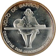 Portugal 1000 Escudos Joao de Barros. Pattern 2001 INCM JOÃO DE BARROS CRONISTAS DOS DESCOBRIMENTOS coin reverse Portugal 1000 Escudos Joao de Barros. Pattern 2001 INCM JOÃO DE BARROS CRONISTAS DOS DESCOBRIMENTOS coin reverse