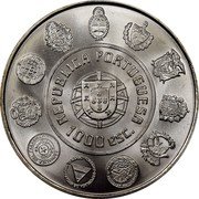 Portugal 1000 Escudos Lusitano Horse 2000 INCM KM# 727 REPUBLICA PORTUGUESA 1000 ESC coin obverse Portugal 1000 Escudos Lusitano Horse 2000 INCM KM# 727 REPUBLICA PORTUGUESA 1000 ESC coin obverse