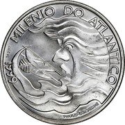 Portugal 1000 Escudos Millenary of Atlantic Navigation 1999 INCM KM# 721 MILENIO DO ATLANTICO INCM 1999 PAULO-GUILHERME coin reverse Portugal 1000 Escudos Millenary of Atlantic Navigation 1999 INCM KM# 721 MILENIO DO ATLANTICO INCM 1999 PAULO-GUILHERME coin reverse