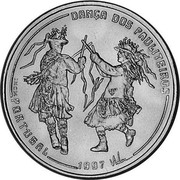 Portugal 1000 Escudos Pauliteiros Dancers 1997 KM# 704 DANÇA DOS PAULITEIROS PORTUGAL 1997 coin reverse Portugal 1000 Escudos Pauliteiros Dancers 1997 KM# 704 DANÇA DOS PAULITEIROS PORTUGAL 1997 coin reverse