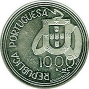 Portugal 1000 Escudos Treaty of Tordesillas 1994 Proof KM# 675a REPUBLICA PORTUGUESA 1000 ESC NOGUEIRA DA SILVA INCM coin obverse