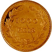 Portugal 1000 Reis Luis I Pattern 1879  1000 REIS coin reverse Portugal 1000 Reis Luis I Pattern 1879  1000 REIS coin reverse