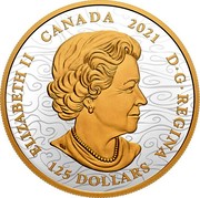 Canada 125 Dollars Triumphant Dragon 2021 ELIZABETH II CANADA 2021 D G REGINA 125 DOLLARS coin obverse Canada 125 Dollars Triumphant Dragon 2021 ELIZABETH II CANADA 2021 D G REGINA 125 DOLLARS coin obverse