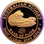 Australia 15 Dollars Hand of Faith 2020 P Proof AUSTRALIAN NUGGET 250 HAND OF FAITH P 2020 1/10 OZ 9999 GOLD coin reverse Australia 15 Dollars Hand of Faith 2020 P Proof AUSTRALIAN NUGGET 250 HAND OF FAITH P 2020 1/10 OZ 9999 GOLD coin reverse