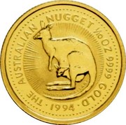 Australia 15 Dollars Whiptail Wallaby 1994 Proof KM# 234 1/10 OZ. 9999 GOLD THE AUSTRALIAN NUGGET WHIPTAIL WALLABY coin reverse Australia 15 Dollars Whiptail Wallaby 1994 Proof KM# 234 1/10 OZ. 9999 GOLD THE AUSTRALIAN NUGGET WHIPTAIL WALLABY coin reverse