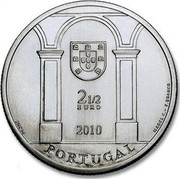 Portugal 2 1/2 Euro The Palace Square of Lisbon 2010 INCM KM# 798 2 1/2 EURO 2010 INCM PORTUGAL ISABEL C. F. BRANCO coin obverse Portugal 2 1/2 Euro The Palace Square of Lisbon 2010 INCM KM# 798 2 1/2 EURO 2010 INCM PORTUGAL ISABEL C. F. BRANCO coin obverse