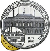 Portugal 2,5 Euro 100th Anniversary of Republic Commemorative Coins 2014 Proof KM# 842 MOEDAS COMEMORATIVAS DA REPÚBLICA CASA DA MOEDA CASA DA MOEDA 1914-2014 2,5 EURO INCM - N. CAETANO coin reverse Portugal 2,5 Euro 100th Anniversary of Republic Commemorative Coins 2014 Proof KM# 842 MOEDAS COMEMORATIVAS DA REPÚBLICA CASA DA MOEDA CASA DA MOEDA 1914-2014 2,5 EURO INCM - N. CAETANO coin reverse