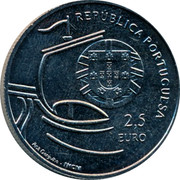 Portugal 2,5 Euro 2011 Republic REPÚBLICA PORTUGUESA 2,5 EURO ANA GORGULHO INCM coin obverse