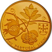 Portugal 2,5 Euro Beadspreads from Castelo Branco 2015 Proof KM# 861b ISABEL C. F. BRANCO INCM 2015 PORTUGAL 2,5 EURO coin obverse Portugal 2,5 Euro Beadspreads from Castelo Branco 2015 Proof KM# 861b ISABEL C. F. BRANCO INCM 2015 PORTUGAL 2,5 EURO coin obverse