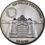Portugal 2,5 Euro Fortifications of Elvas 2013 KM# 851 2013 REPÚBLICA PORTUGUESA 2.50 EURO coin obverse Portugal 2,5 Euro Fortifications of Elvas 2013 KM# 851 2013 REPÚBLICA PORTUGUESA 2.50 EURO coin obverse