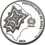 Portugal 2,5 Euro Fortifications of Elvas 2013 Proof KM# 851a FORTIFICAÇÕES DE ELVAS PATRIMÓNIO MUNDIAL UNESCO INCM N. CAETANO 2013 coin reverse Portugal 2,5 Euro Fortifications of Elvas 2013 Proof KM# 851a FORTIFICAÇÕES DE ELVAS PATRIMÓNIO MUNDIAL UNESCO INCM N. CAETANO 2013 coin reverse