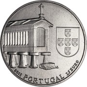 Portugal 2,5 Euro Granary Houses from Northwest of Portugal 2018 INCM 2018 PORTUGAL 2,5 EURO coin obverse