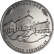 Portugal 2,5 Euro Granary Houses from Northwest of Portugal 2018 INCM ESPIGUEIROS ISABEL C. F. BRANCO NOROESTE PENINSULAR INCM coin reverse