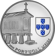 Portugal 2,5 Euro Granary Houses from Northwest of Portugal 2018 INCM Proof 2018 PORTUGAL 2,5 EURO coin obverse