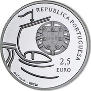 Portugal 2,5 EURO Lisbon University 2011 INCM Proof KM# 830a REPÚBLICA PORTUGUESA 2,5 EURO ANA GORGULHO · INCM coin obverse
