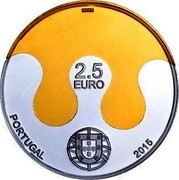 Portugal 2,5 Euro Rio Olympic Games 2015 Proof KM# 860a INCM 2.5 EURO PORTUGAL 2015 coin obverse Portugal 2,5 Euro Rio Olympic Games 2015 Proof KM# 860a INCM 2.5 EURO PORTUGAL 2015 coin obverse