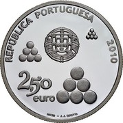 Portugal 2,50 Euro 200th Anniversary of the Torres Defence Line 2010 INCM Proof KM# 800a REPUBLICA PORTUGUESA 2010 2,50 EURO INCM J.J. BRITO coin obverse Portugal 2,50 Euro 200th Anniversary of the Torres Defence Line 2010 INCM Proof KM# 800a REPUBLICA PORTUGUESA 2010 2,50 EURO INCM J.J. BRITO coin obverse