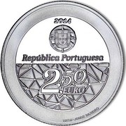 Portugal 2,50 Euro 35th Anniversary of The National Health Service 2014 Proof KM# 845a 2014 REPÚBLICA PORTUGUESA 2,50 EURO INCM JORGE BILREIRO coin obverse Portugal 2,50 Euro 35th Anniversary of The National Health Service 2014 Proof KM# 845a 2014 REPÚBLICA PORTUGUESA 2,50 EURO INCM JORGE BILREIRO coin obverse