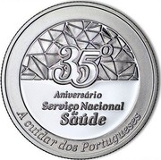 Portugal 2,50 Euro 35th Anniversary of The National Health Service 2014 Proof KM# 845a 35º ANIVERSÁRIO SERVIÇO NACIONAL DE SAÚDE A CUIDAR DOS PORTUGUESES coin reverse Portugal 2,50 Euro 35th Anniversary of The National Health Service 2014 Proof KM# 845a 35º ANIVERSÁRIO SERVIÇO NACIONAL DE SAÚDE A CUIDAR DOS PORTUGUESES coin reverse