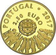 Portugal 2,50 Euro Ethnographic Treasures - Caretos from Tras os Montes 2017 INCM Proof KM# 875b PORTUGAL 2017 2,50 EURO coin obverse Portugal 2,50 Euro Ethnographic Treasures - Caretos from Tras os Montes 2017 INCM Proof KM# 875b PORTUGAL 2017 2,50 EURO coin obverse