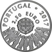 Portugal 2,50 Euro Ethnographic Treasures - Caretos from Tras os Montes 2017 INCM Proof KM# 875a PORTUGAL 2017 2,50 EURO coin obverse Portugal 2,50 Euro Ethnographic Treasures - Caretos from Tras os Montes 2017 INCM Proof KM# 875a PORTUGAL 2017 2,50 EURO coin obverse