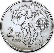 Portugal 2,50 Euro FIFA World Cup in South Africa 2010 INCM KM# 797 PORTUGAL 2,50 EURO coin obverse Portugal 2,50 Euro FIFA World Cup in South Africa 2010 INCM KM# 797 PORTUGAL 2,50 EURO coin obverse
