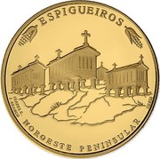 Portugal 2,50 Euro Granary Houses from Northwest of Portugal 2018 INCM Proof ESPIGUEIROS ISABEL C. F. BRANCO NOROESTE PENINSULAR INCM coin reverse Portugal 2,50 Euro Granary Houses from Northwest of Portugal 2018 INCM Proof ESPIGUEIROS ISABEL C. F. BRANCO NOROESTE PENINSULAR INCM coin reverse