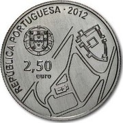 Portugal 2,50 Euro Historic Centre of Guimaraes 2012 KM# 819 REPÚBLICA PORTUGUESA 2012 2,50 EURO coin obverse Portugal 2,50 Euro Historic Centre of Guimaraes 2012 KM# 819 REPÚBLICA PORTUGUESA 2012 2,50 EURO coin obverse