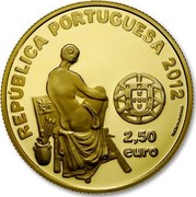 Portugal 2,50 Euro Jose Malhoa 2012 Proof KM# 815b REPÚBLICA PORTUGUESA 2012 2,50 EURO INCM P.LOURENÇO coin obverse Portugal 2,50 Euro Jose Malhoa 2012 Proof KM# 815b REPÚBLICA PORTUGUESA 2012 2,50 EURO INCM P.LOURENÇO coin obverse