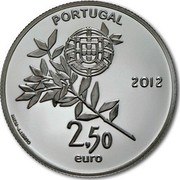 Portugal 2,50 Euro London Olympic Games 2012 KM# 816 PORTUGAL 2012 2,50 EURO INCM - J.J.BRITO coin obverse Portugal 2,50 Euro London Olympic Games 2012 KM# 816 PORTUGAL 2012 2,50 EURO INCM - J.J.BRITO coin obverse