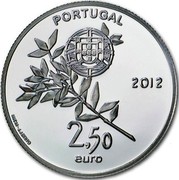 Portugal 2,50 Euro London Olympic Games 2012 Proof KM# 816b PORTUGAL 2,50 EURO 2012 INCM - J.J.BRITO coin obverse Portugal 2,50 Euro London Olympic Games 2012 Proof KM# 816b PORTUGAL 2,50 EURO 2012 INCM - J.J.BRITO coin obverse
