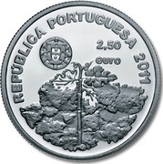 Portugal 2,50 Euro Pico Island Vineyard Culture 2011 Proof KM# 810a REPÚBLICA PORTUGUESA 2011 2,50 EURO coin obverse