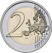 Portugal 2 Euro 150th Anniversary of the Birth of Raul Brandao 2017 INCM KM# 873 2 EURO LL coin reverse Portugal 2 Euro 150th Anniversary of the Birth of Raul Brandao 2017 INCM KM# 873 2 EURO LL coin reverse