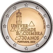 Portugal 2 Euro (730 Years Of Coimbra University) ESC. J. J. BRITO CASA DA MOEDA UNIVER SIADE DE COIMBRA 730 ANOS PORTUGAL 2020 coin obverse Portugal 2 Euro (730 Years Of Coimbra University) ESC. J. J. BRITO CASA DA MOEDA UNIVER SIADE DE COIMBRA 730 ANOS PORTUGAL 2020 coin obverse