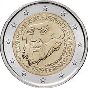 Portugal 2 Euro (Ferdinand Magellan) 2019 PORTUGAL CIRCUM NAVEGAÇÃO 1519 FERNÃO DE MAGALHÃES coin obverse