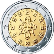 Portugal 2 Euro First Map 2002 KM# 747 P O R T U G A L PO RT VG AL VS INCM 2 0 0 2 coin obverse Portugal 2 Euro First Map 2002 KM# 747 P O R T U G A L PO RT VG AL VS INCM 2 0 0 2 coin obverse