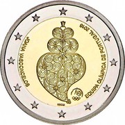 Portugal 2 Euro Rio Olympic Games 2016 INCM KM# 867 JOANA VASCONCELOS EQUIPA OLIMPICA DE PORTUGAL 2016 INCM coin obverse Portugal 2 Euro Rio Olympic Games 2016 INCM KM# 867 JOANA VASCONCELOS EQUIPA OLIMPICA DE PORTUGAL 2016 INCM coin obverse