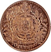 Portugal 20 Centavos Pattern ND  Essai 20 CENTAVOS coin obverse Portugal 20 Centavos Pattern ND  Essai 20 CENTAVOS coin obverse