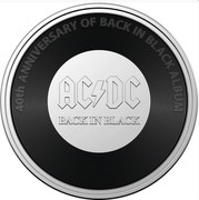 Australia 20 Cents 40th Anniversary of Album Back in Black 2021 40TH ANNIVERSARY OF BACK IN BLACK ALBUM coin reverse Australia 20 Cents 40th Anniversary of Album Back in Black 2021 40TH ANNIVERSARY OF BACK IN BLACK ALBUM coin reverse