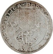 Portugal 20 Escudos Finance Recovery. Pattern 1953  Essai KM# Pn233 REPÚBLICA PORTUGUESA 20 ESC. 1953 coin obverse Portugal 20 Escudos Finance Recovery. Pattern 1953  Essai KM# Pn233 REPÚBLICA PORTUGUESA 20 ESC. 1953 coin obverse