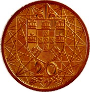Portugal 20 Escudos Salazar Bridge. Pattern 1966  Essai 20 ESCUDOS coin reverse Portugal 20 Escudos Salazar Bridge. Pattern 1966  Essai 20 ESCUDOS coin reverse