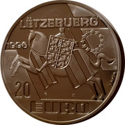 Luxembourg 20 Euro Prince Henry 1996 Proof 20 EURO LETZEBUERG coin reverse Luxembourg 20 Euro Prince Henry 1996 Proof 20 EURO LETZEBUERG coin reverse