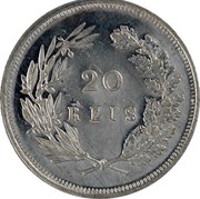 Portugal 20 Reis Carlos I Pattern 1892  20 R E I S coin reverse Portugal 20 Reis Carlos I Pattern 1892  20 R E I S coin reverse